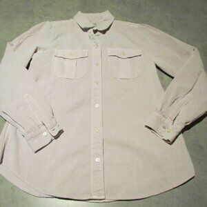 Gap shirt Womens Medium Corduroy lavender purple Button Down Mini Cord